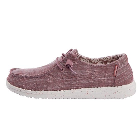 Slip Ons Hey Dude Wendy Tela Sparkling Femme Rose | PVQGBU-136