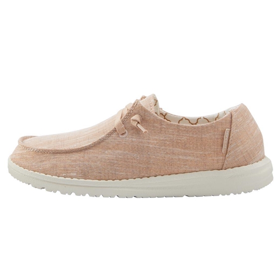 Slip Ons Hey Dude Wendy Tela Sparkling Femme Rose Doré | RUCMFZ-321