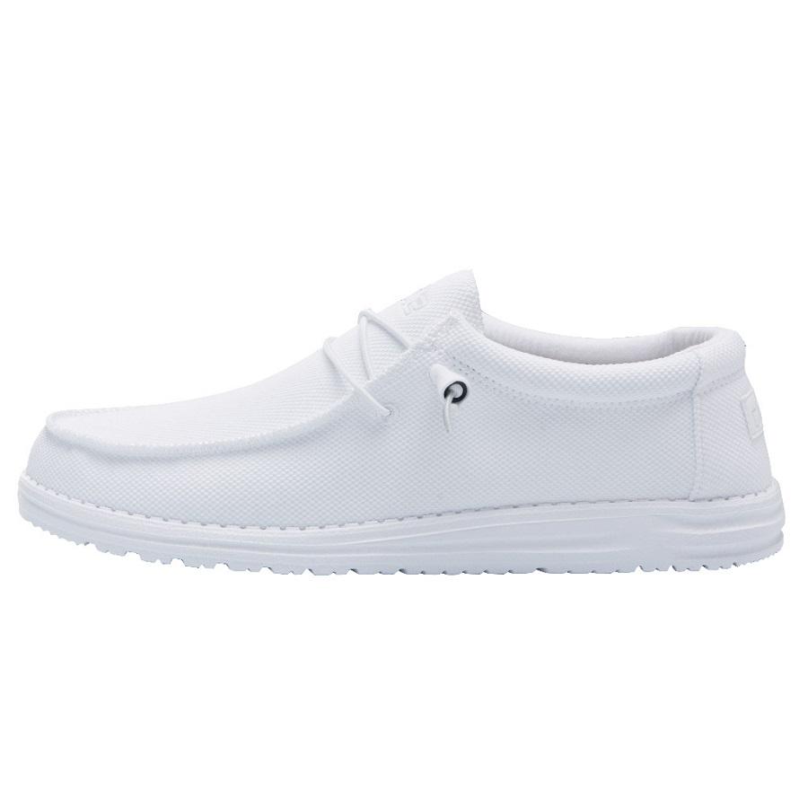 Chaussures Casual Hey Dude Wally Sox Classiche Homme Blanche | SIAHWZ-062